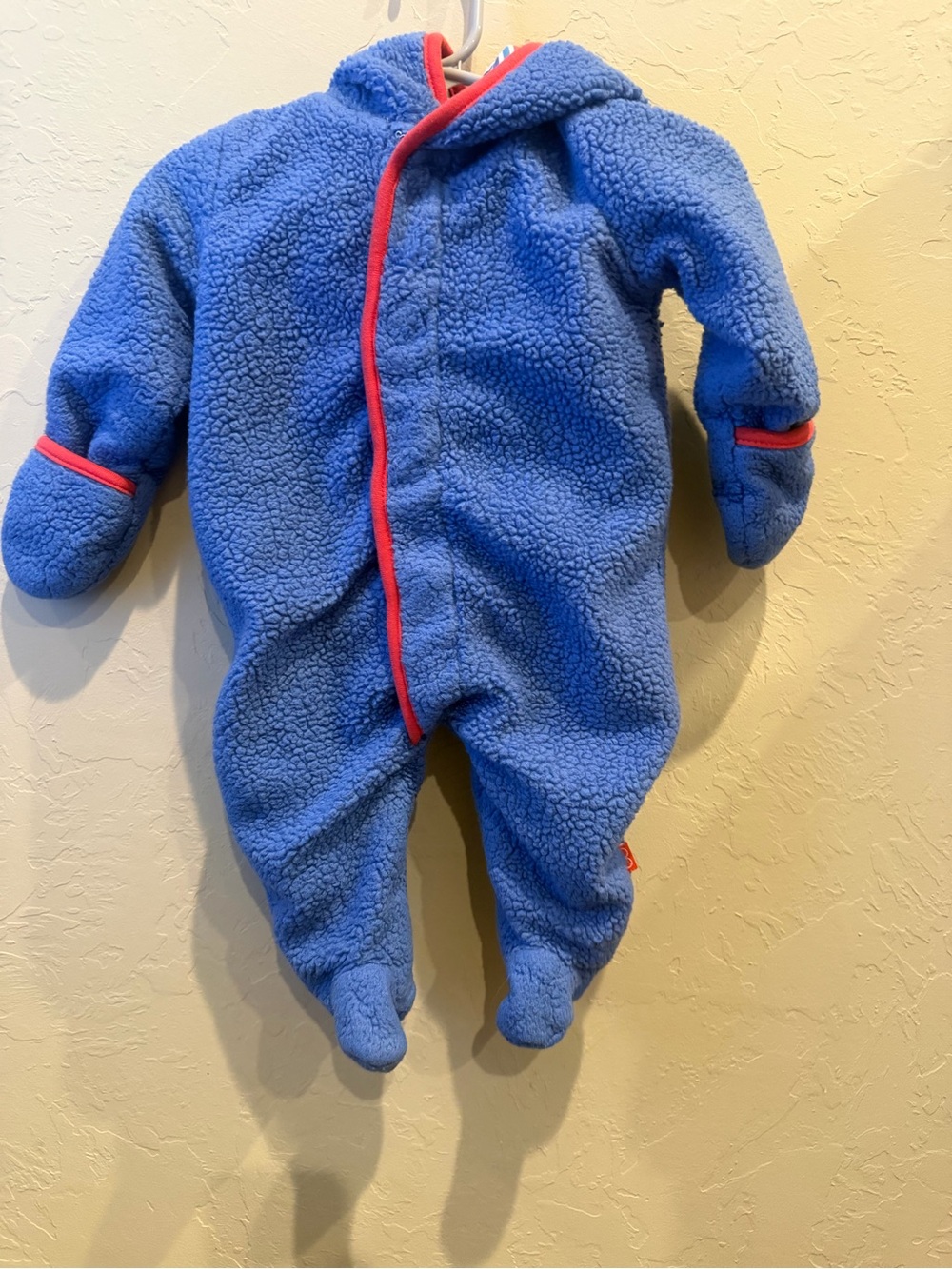 Magnetic Me Baby Size Newborn Fleece Hooded Pram Blue Stripes 0-3 months